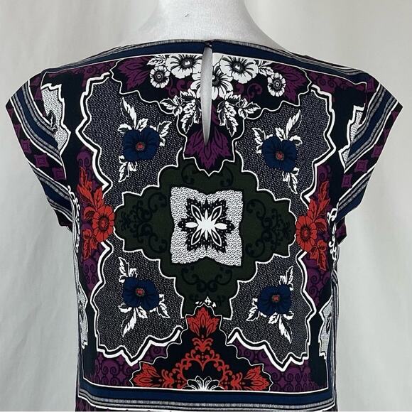 Banana Republic Black, Red & White Floral Career Office Dress NWT Size 8 - Picture 6 of 14